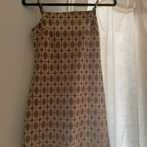 Elegant Brown Patterned Dress